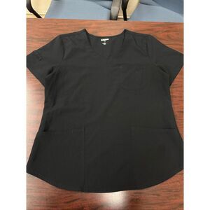 Scrubstar Black Scrub Top Size Large